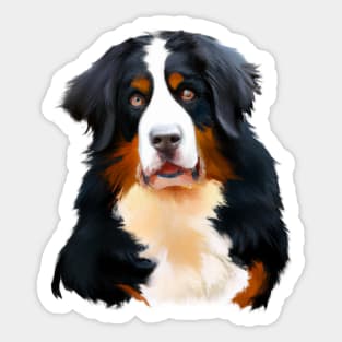 Cute Bernese Mountain Dog Drawing Sticker